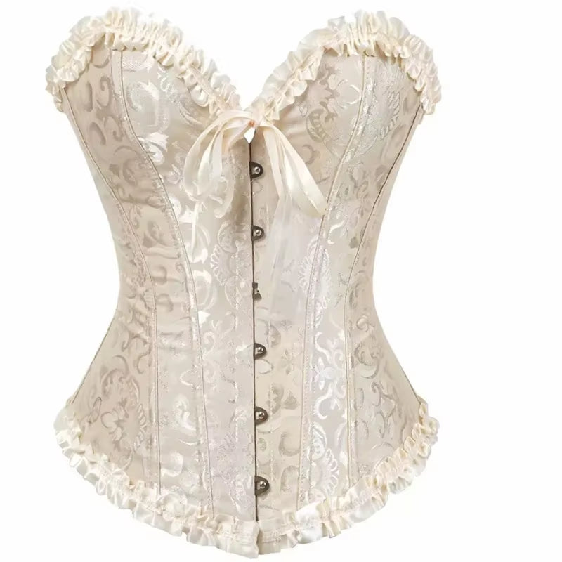 Sexy White Corset Top plus Size Women