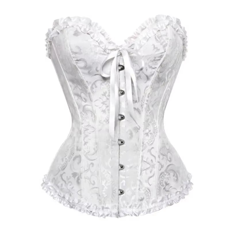 Sexy White Corset Top plus Size Women