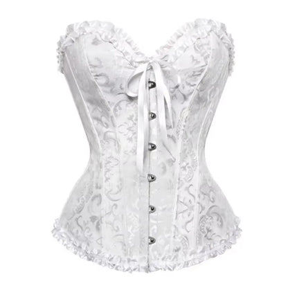 Sexy White Corset Top plus Size Women